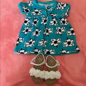 Hanna Andersson Short Sleeve Blue Dress